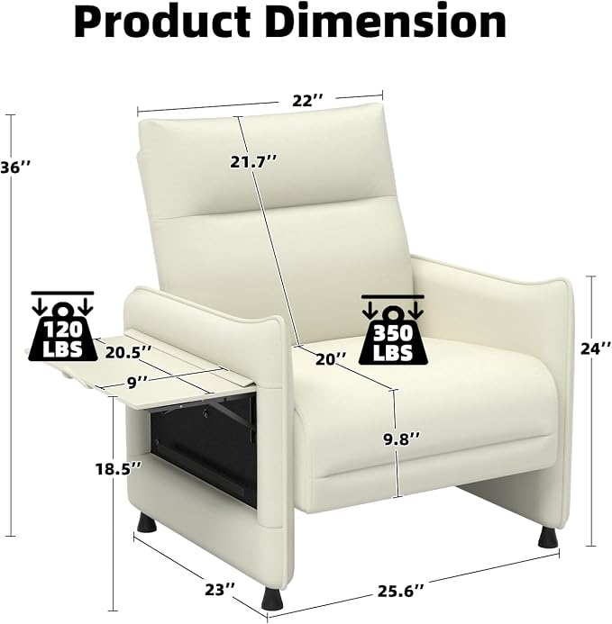 Upholstered Accent Sofa, Modern Faux Leather Chair - Image 2