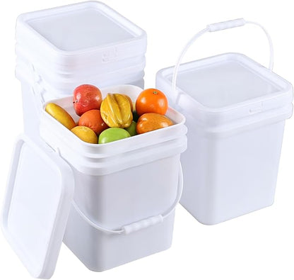 Hespama 4.8 Gallon Square Food Storage Bucket by Hespama