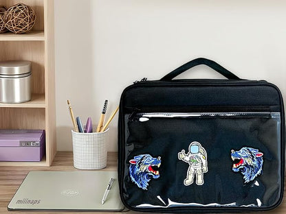 Black 6 Binder Enamel Pin Display Bag, Pin Books - Image 5