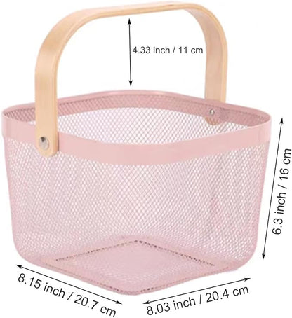 AJIODA Metal Mesh Wire Basket, Small Steel Basket - Image 2