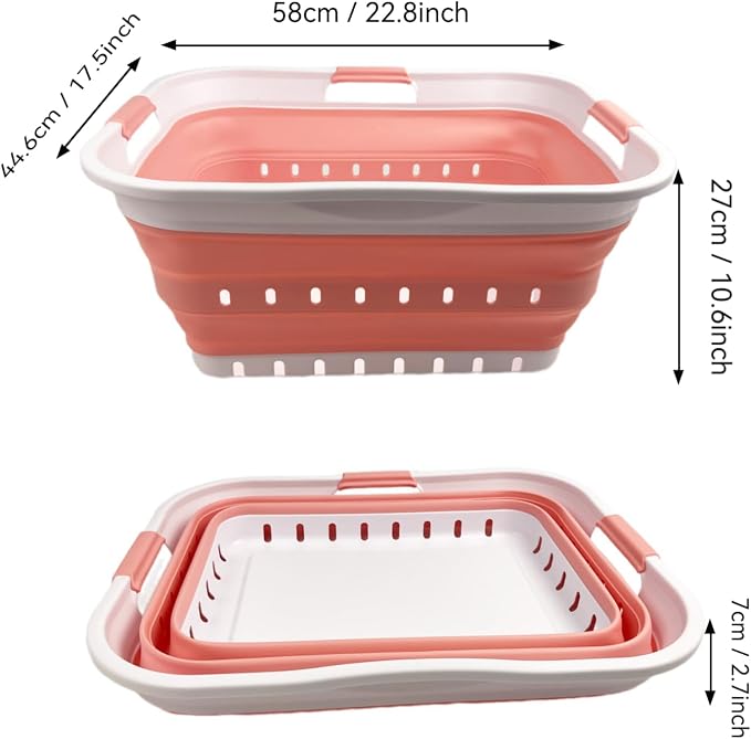 SAMMART 42L Collapsible Plastic Laundry Basket - Image 3