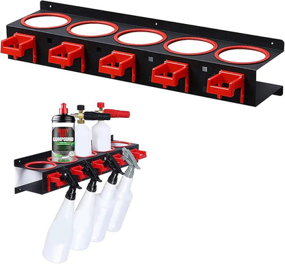 Spray Bottle Storage Rack, Wall-mounted Garage Bottle Organizer by YCWF