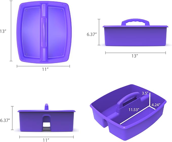 Storex 2-Compartment Large Caddy – Multipurpose Classroom Organizer - Image 9