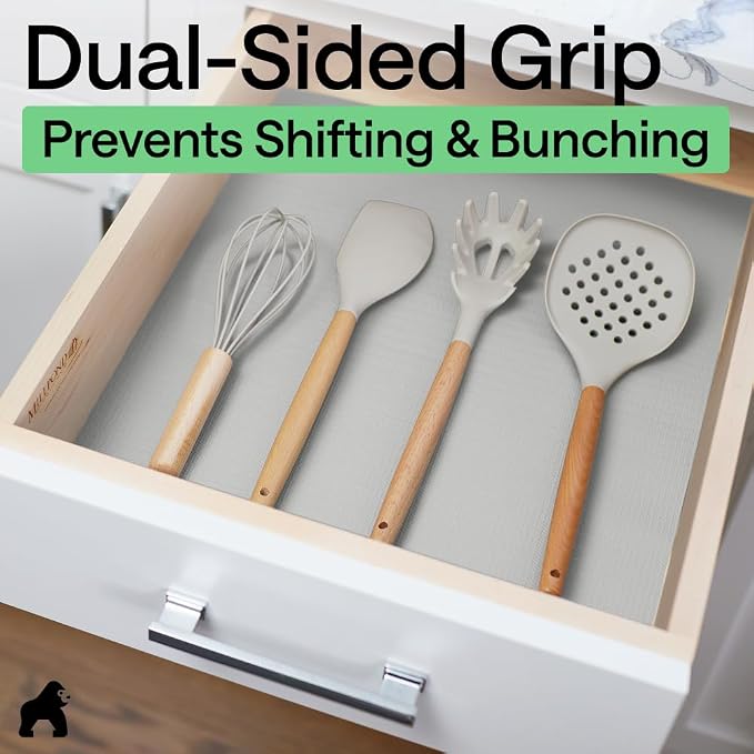 GORILLA GRIP DripGuard Shelf Liner, Non-Adhesive Drawer and Kitchen Cabinet - Image 4
