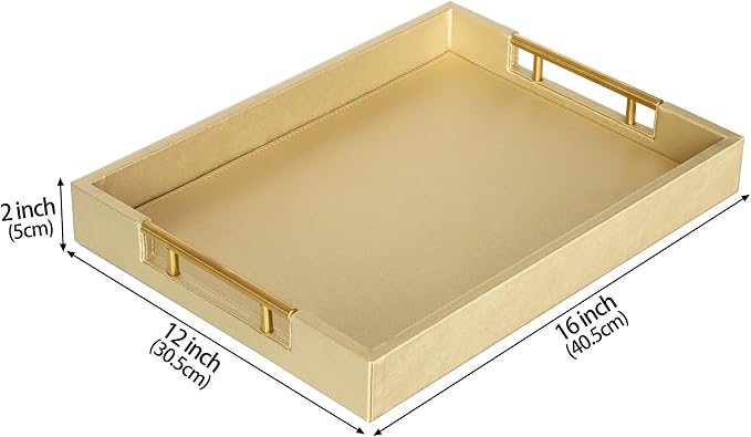 HofferRuffer Faux Leather Serving Tray - Image 2