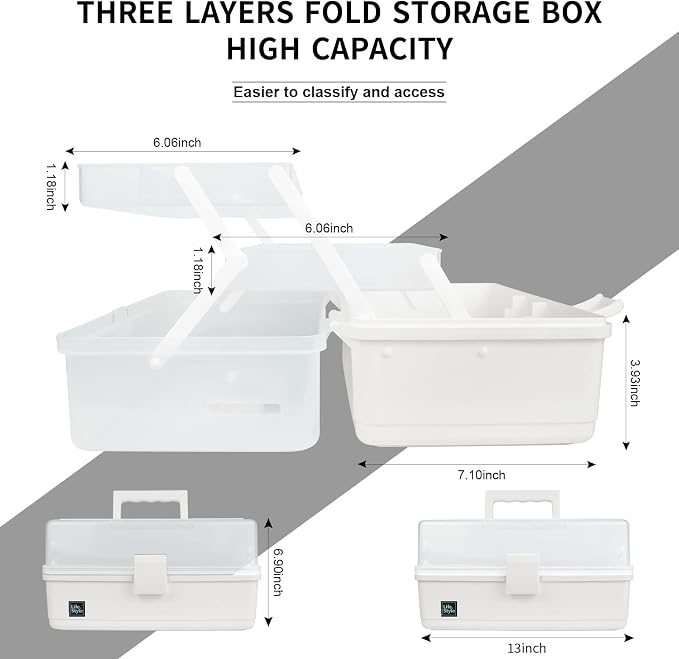 Creahaus 13 inch Art Craft Organizer Storage Box - Image 2