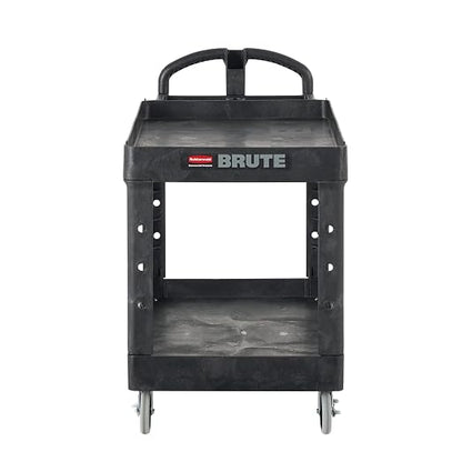 Rubbermaid Commercial Products 2-Shelf Utility/Service Cart, Lipped Shelves - Image 2