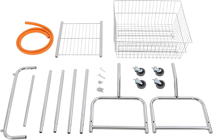 Laundry Cart, Steel Wire Laundry Cart, Laundry Basket - Image 5