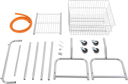 Laundry Cart, Steel Wire Laundry Cart, Laundry Basket - Image 5