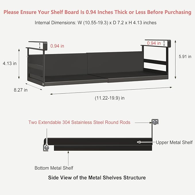 Expandable Under Cabinet Shelf Organizer - Image 3