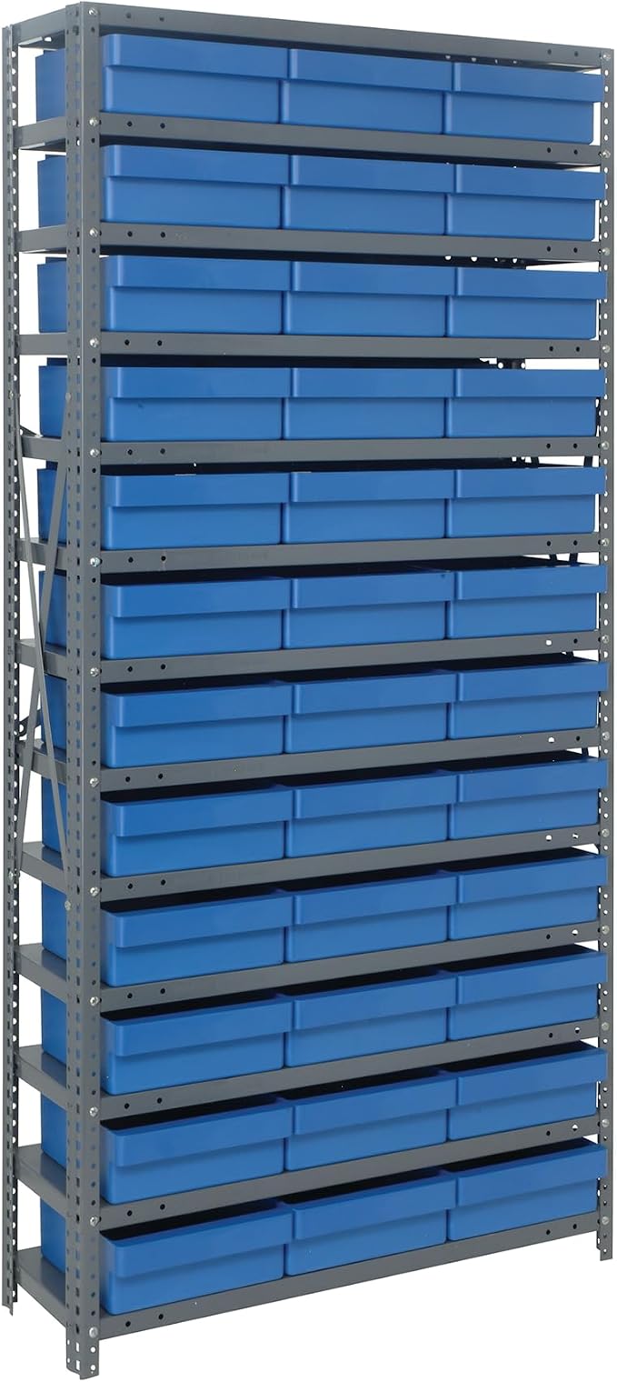 Quantum Storage Systems 1275-801BL Solid Heavy Duty 13 Shelves 36 Super Tuff by QuantumStorageSystems
