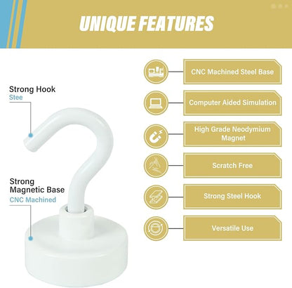 Neosmuk Magnetic Hooks, Heavy Duty 40lb+ Strong Magnet Hook - Image 7