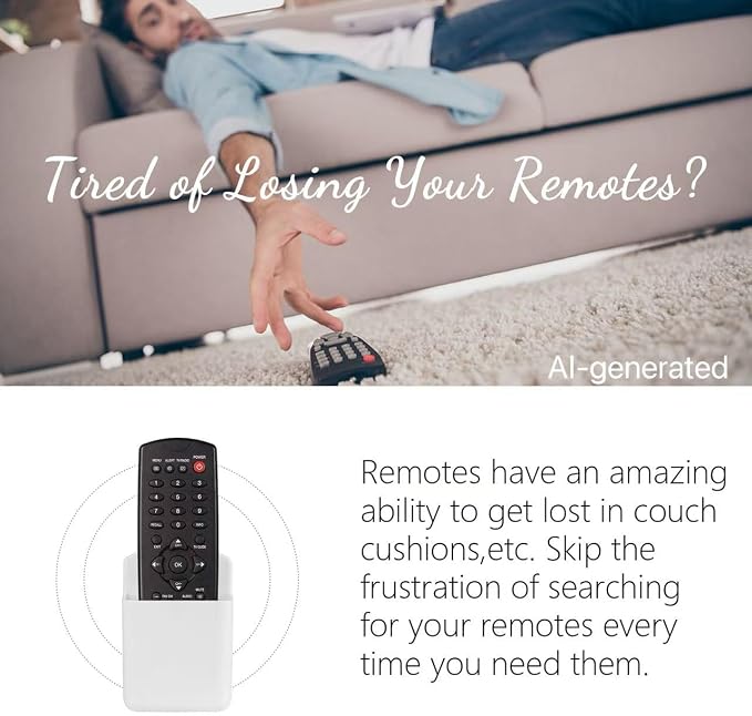 2 Pcs Remote Control Holder Wall Mount, TV Controller Holder, Self Adhesive - Image 3