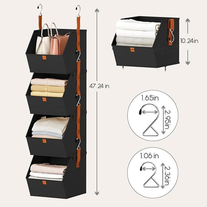 Hanging Closet Organizer 4 Tier - Image 3