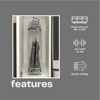 Household Essentials Glidez Multipurpose Chrome-Plated Steel Pull-Out/Slide-Out - Image 4