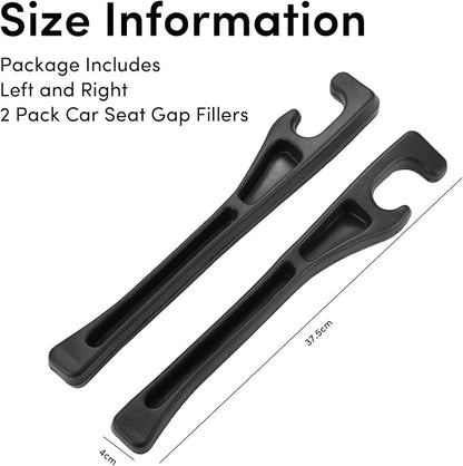 2 Pack Car Seat Gap Filler, PU Leather Universal Fit - Image 3