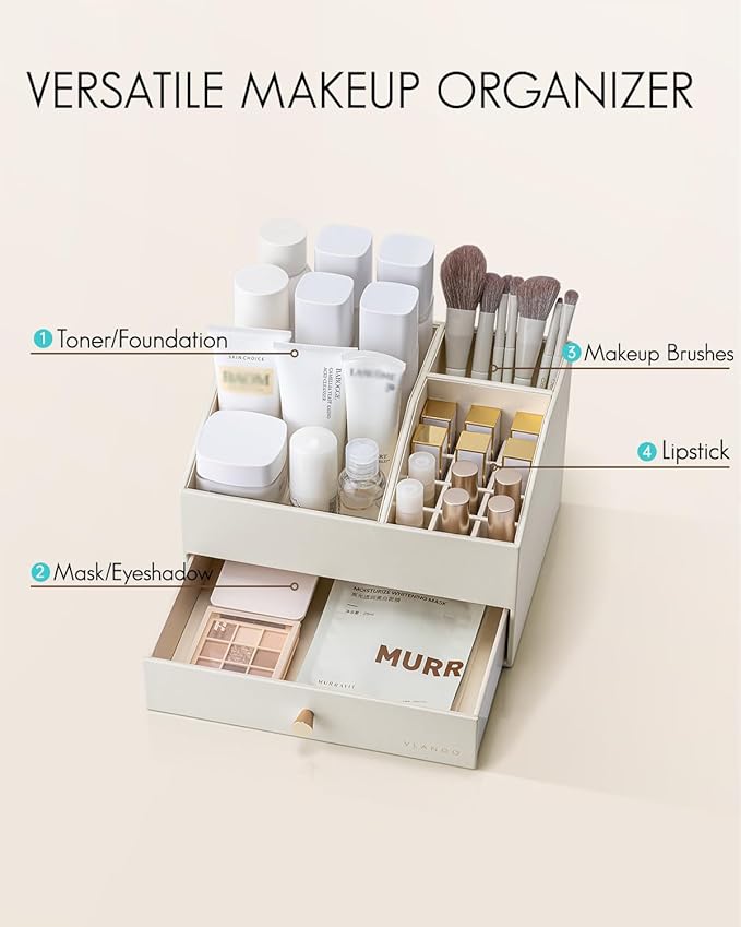 Vlando Makeup Organzier, Vanity Organizer - Image 3