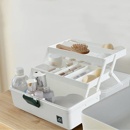 WEWLINE 13-Inch Art Box Organizer 3-Layer Craft Storage Organizer Sewing Kit Box - Image 6