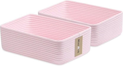 Large Shallow Organizing Baskets 15x11x5.1 Inches by MiniArkStorageBasketsHome