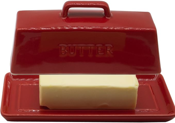 Ceramic Butter Dish With Lid for Countertop, Covered Butter Holder With Lid by Unknown