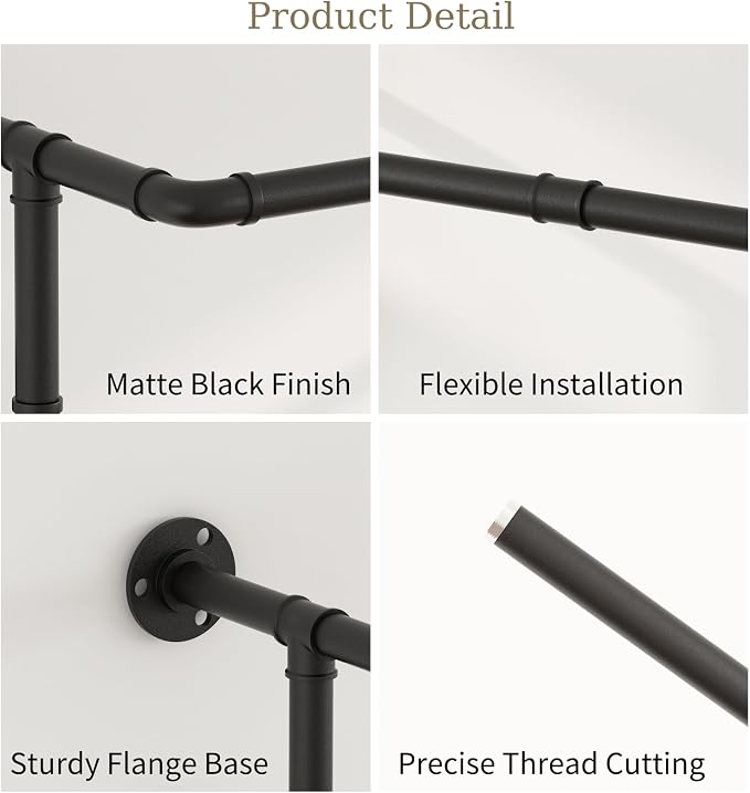 Industrial Pipe Clothing Racks - Image 4