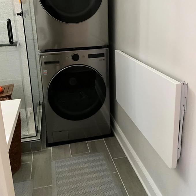 Wall Mounted Folding Table, Stainless Steel Bracket Laundry Folding Table - Image 3