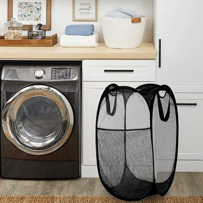BATTOO Deluxe Collapsible Laundry Baskets Mesh Pop Up Hampers - Image 6