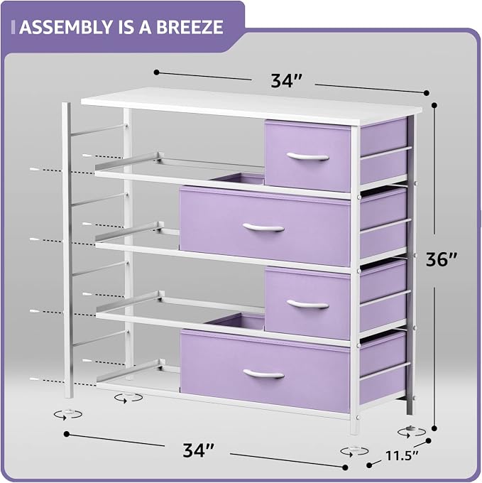 Sorbus Dresser with 8 Drawers - Image 3