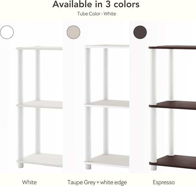 HOMES: INSIDE + OUT Apexa Modern 3-Tier Wide Shelving Units, Collectibles - Image 4