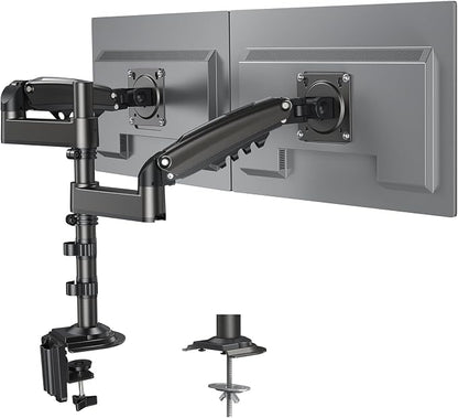 HUANUO Dual Monitor Arm for 13-32 inch Screens, Holds 19.8lb, Adjustable by HUANUO