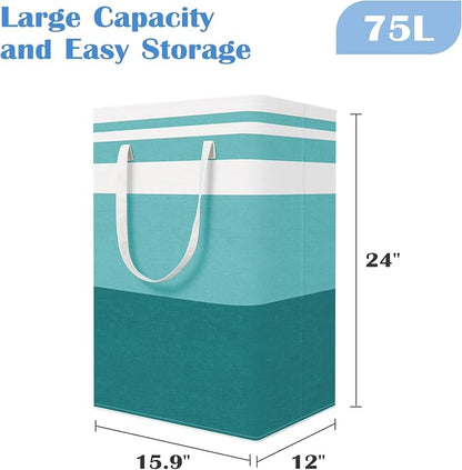 BlissTotes 3-Pack Laundry Basket, Freestanding＆Waterproof Laundry Hamper - Image 2