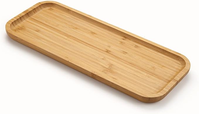 Bamboo Vanity Tray, Bathroom Counter Tray, Toilet Tank Tray, Bathroom Tray by XIMISISE
