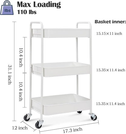 TOOLF 3-Tier Rolling Cart - Image 2