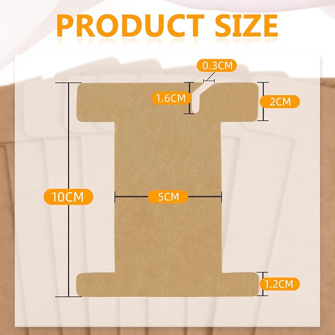 200 Pcs Ribbon Organizer Set Cardboard Ribbon Spools Embroidery Floss Holder - Image 2