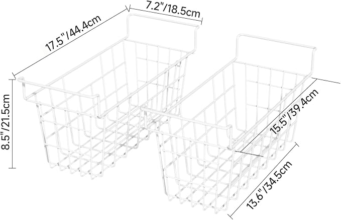 17.5 inch 2Packs Chest Freezer Organizer Bins, Deep Freezer Basket - Image 2