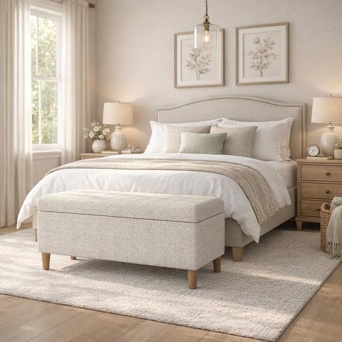 HomePop Malmo 36" Storage Bench - Image 4