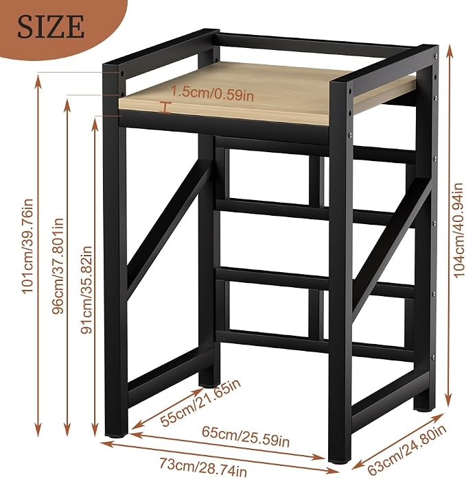 Over The Washer and Dryer Storage Shelf, Height Adjustable Machine Stacking Rack - Image 3