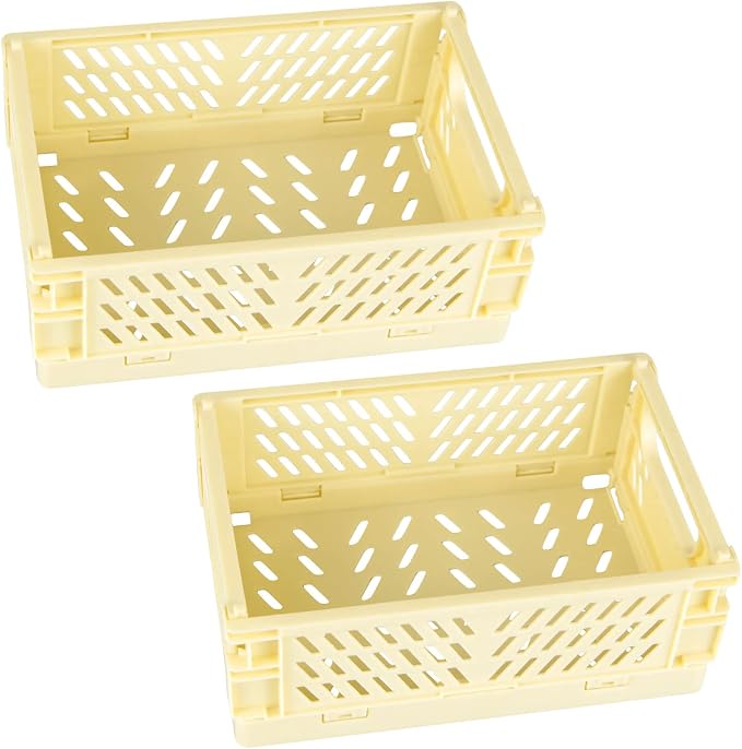 Tixill 2-Pack Mini Foldable Plastic Baskets by TixillMiniPlasticBasket