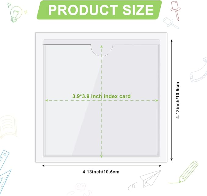 Outus 200 Pack 4.13 x 4.13 Inch Self Adhesive Label Pockets Bulk Plastic Labels - Image 2