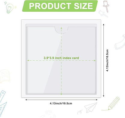 Outus 200 Pack 4.13 x 4.13 Inch Self Adhesive Label Pockets Bulk Plastic Labels - Image 2