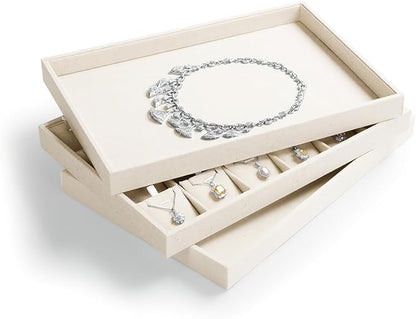 Oirlv Stackable 12 Girds Jewelry Trays Jewelry Storage Tray Showcase Display - Image 9