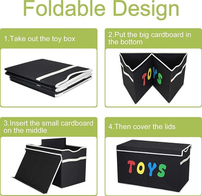 YOLOXO Toy Box Chest, Collapsible Sturdy Storage Bins - Image 7
