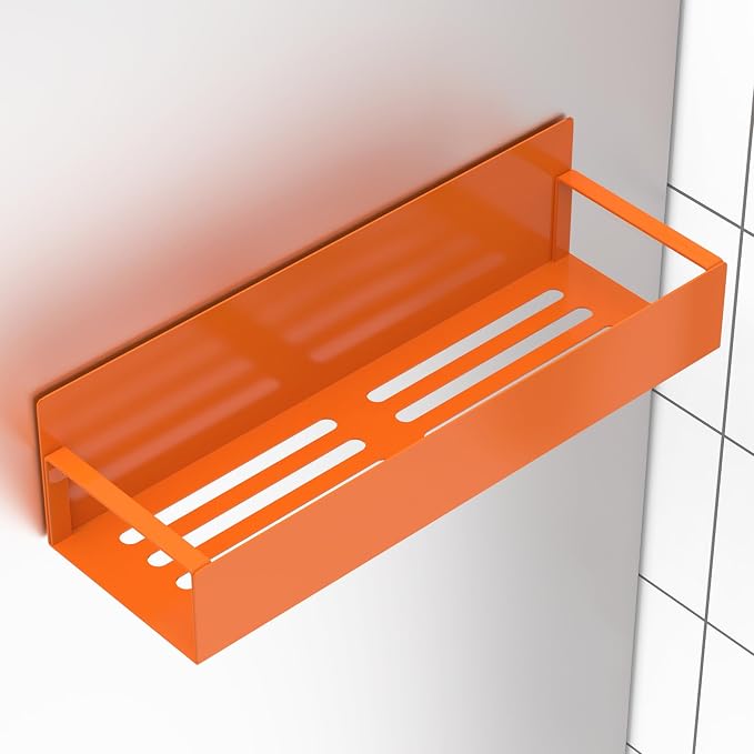 Metal Magnetic Spice Rack for Refrigerator Orange, 4 Pack | Magnetic Shelves - Image 6