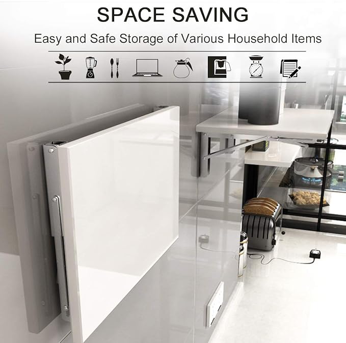 YUMORE Folding Shelf Brackets 16 Inch, Max Load: 330lb Heavy Duty Stainless - Image 3