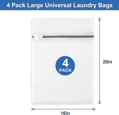 4 Pack Mesh Laundry Bags for Delicates, Laundry Bags Mesh Wash Bags, Lingerie - Image 2