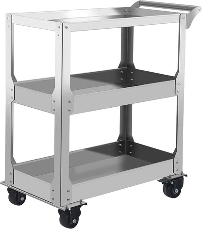 3-Tier Stainless Steel Utility Cart, 1000lbs Capacity by YourFriends