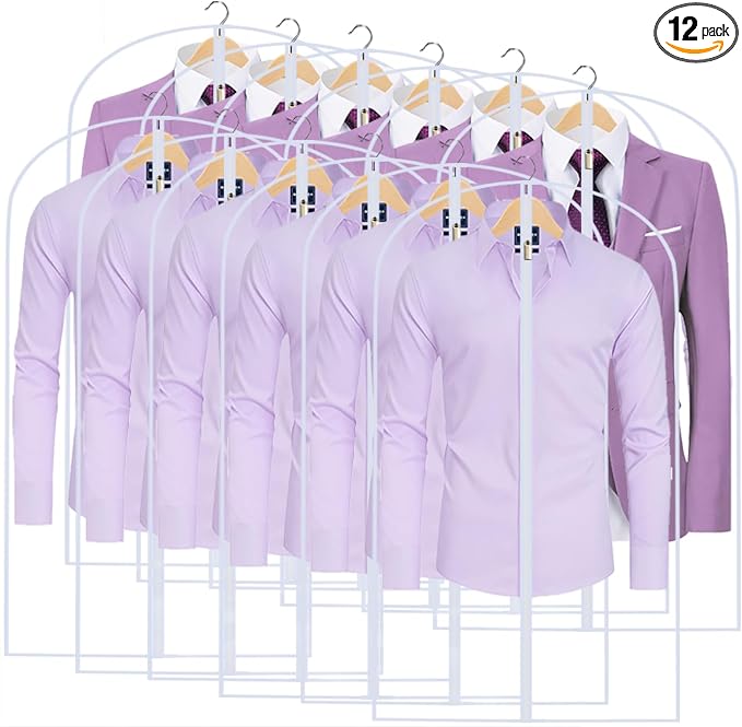 Garment Bags for Hanging Clothes 24'' x 40'' Coat Covers for Closet Foldable by UOUEHRA