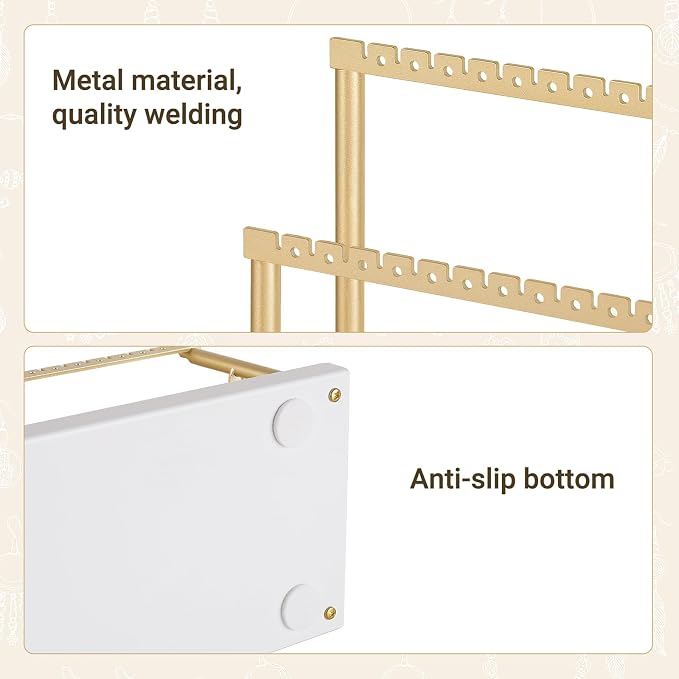 Mkono 5-Tier Earring Holder Organizer Metal Jewelry Display Stand - Image 5