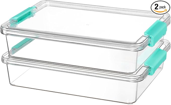Vtopmart 2 Pack 6 Qt Plastic Storage Bins by Vtopmart