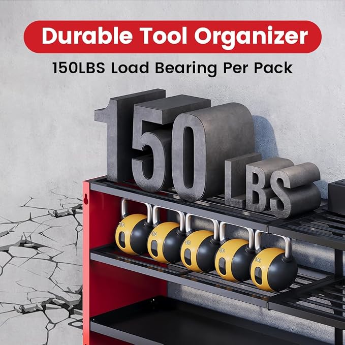 4 Layers Power Tool Organizer Wall Mount - Image 3